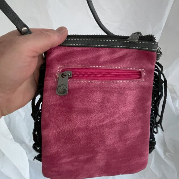 Ladies Pink Suede Handbag by the P&G Western Collection - Picture 3 of 4